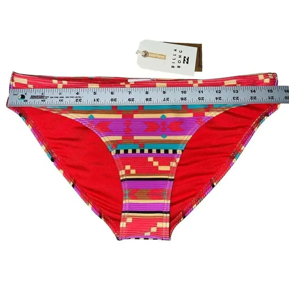 Billabong Baja Rising Lowrider Bikini Bottoms Size XL Multi Colored Boho Retro - Picture 5 of 6